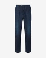 Pantalon chino bleu marine en pur coton