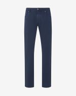 Navy blue cotton twill 5-pocket trousers