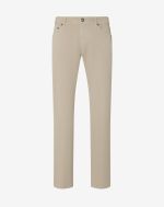 Rope brown cotton twill 5-pocket trousers