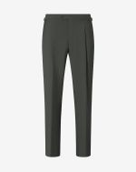 Forest green wool and mohair trousers