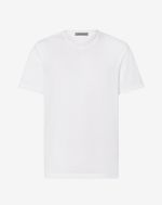 T-shirt girocollo bianca in cotone