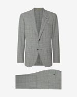 Anthracite grey melange pure wool suit