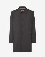 Dark grey technical poplin raincoat