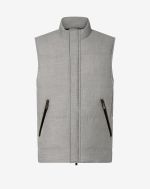 Gilet grigio chiaro in popeline tecnico