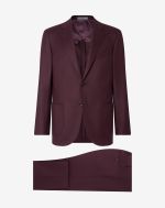 Burgundy super 120s combed wool flannel suit