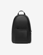 Black leather backpack