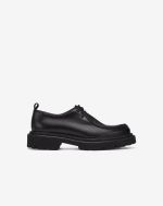 Derbies façon creepers noires en cuir vieilli