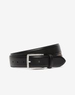 Ceinture noire en cuir nappa ultra-souple