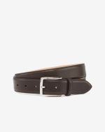 Ceinture marron foncé en cuir nappa ultra-souple