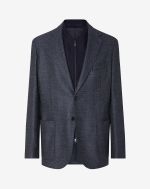 Navy blue wool twill jacket