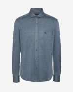 Blue jersey cotton shirt