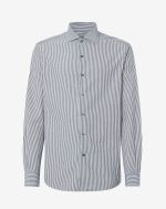 Indigo cotton seersucker shirt