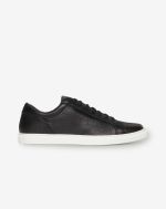 Black leather sneakers