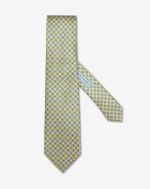 Yellow printed satin tie