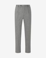 Light grey 1pleated wool and cashmere trousers