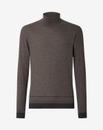 Taupe ultra-light merino turtleneck sweater