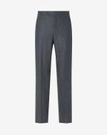 Dark melange grey flannel trousers