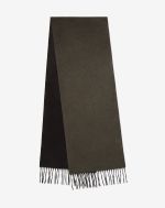 Forest green/black silk and cashmere scarf