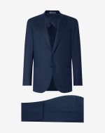 Aircraft blue super 120s combed wool flannel suit