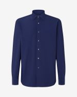 Slate blue bi-elastic technical fabric shirt