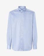 Camicia azzurra in twill di cotone