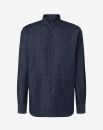 Chemise bleue en denim de coton