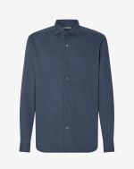 Chemise bleue en flanelle de coton