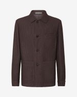 Brown unlined wool knit jacket