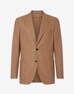 Veste camel en flanelle stretch