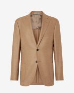 Camel beige wool and cashmere jacket