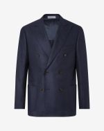 Blue wool and cashmere jacket