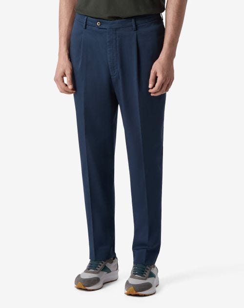 Navy blue cotton trousers