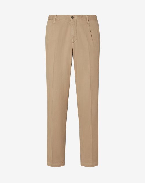 Rope brown linen/cotton cannetè trousers