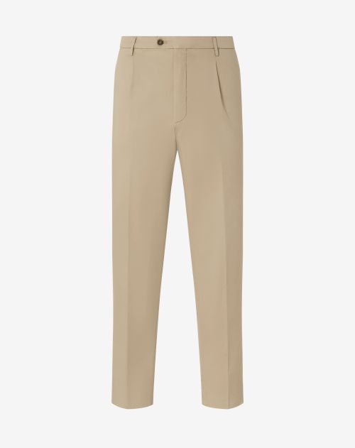Rope brown stretch satin trousers