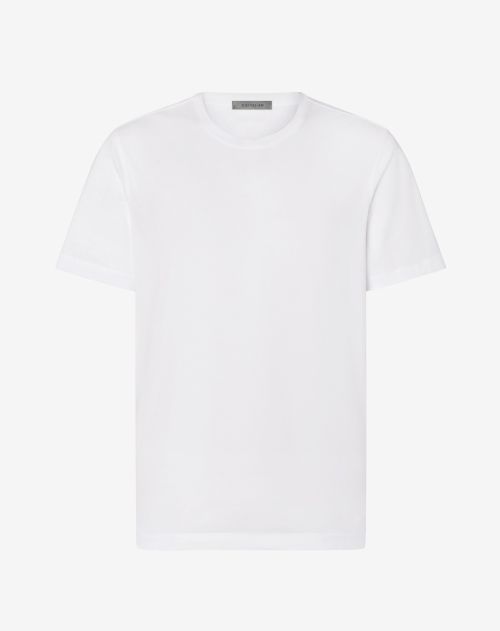 White crew neck cotton t-shirt