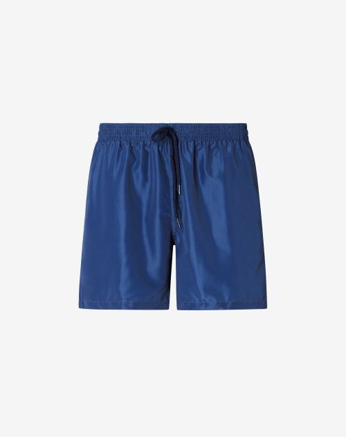 Light blue technical poplin swim shorts