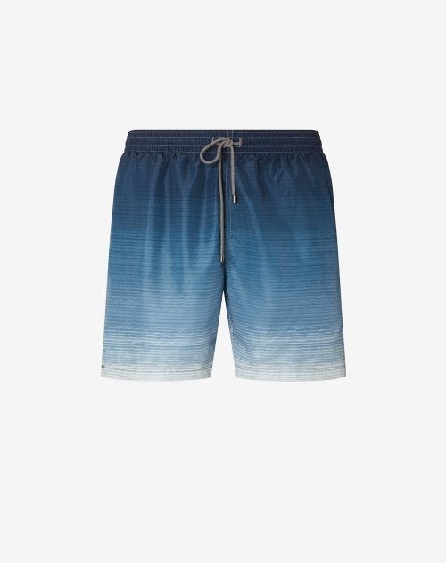Navy blue/white fadeout swim shorts