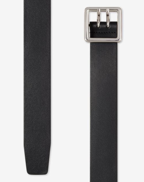 Black soft nappa leather belt