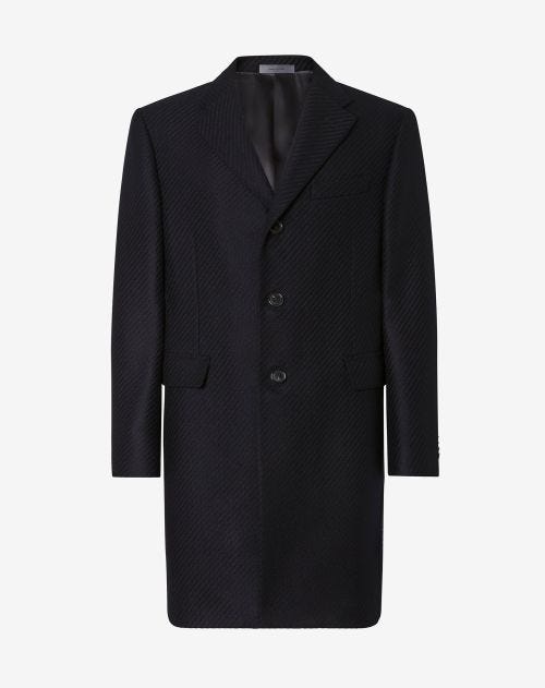 Black wool and cashmere coat