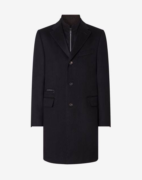 Black wool beaver coat