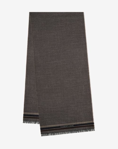 Taupe pure wool scarf