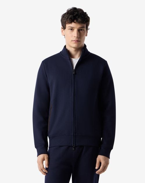 Marineblauw sweatshirt van katoen