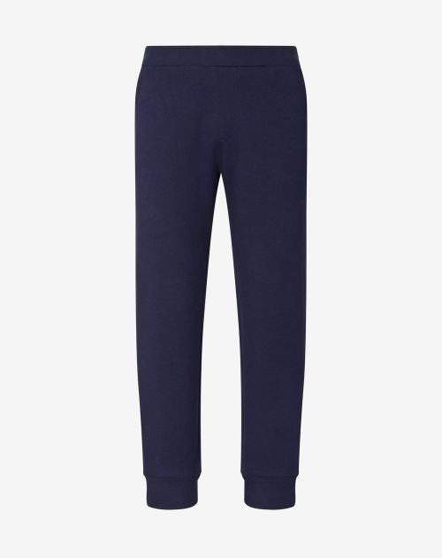 Pantaloni jogger blu navy in cotone