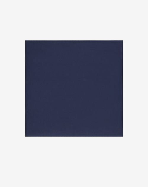 Dark blue plain satin pocket square