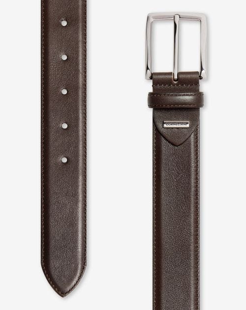 Dark brown super soft nappa leather belt