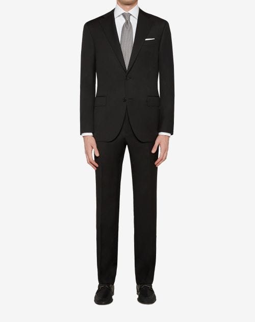 Black lined wool suit