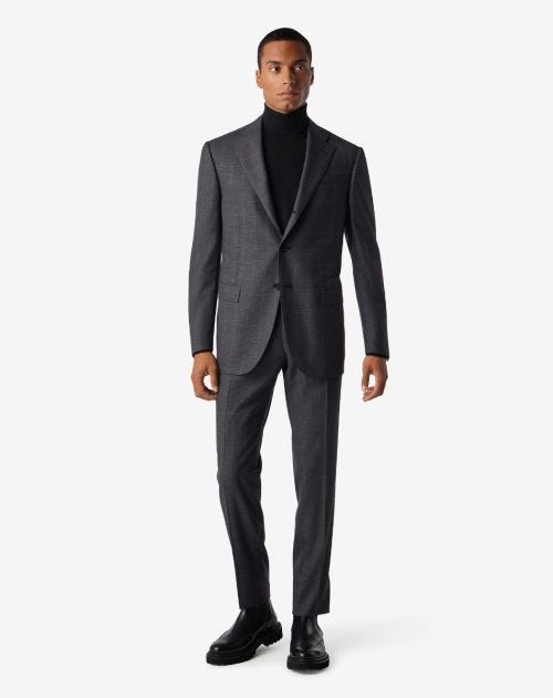 Grey overcheck S130's wool suit