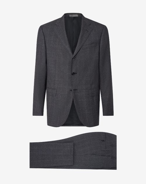 Grey overcheck S130's wool suit