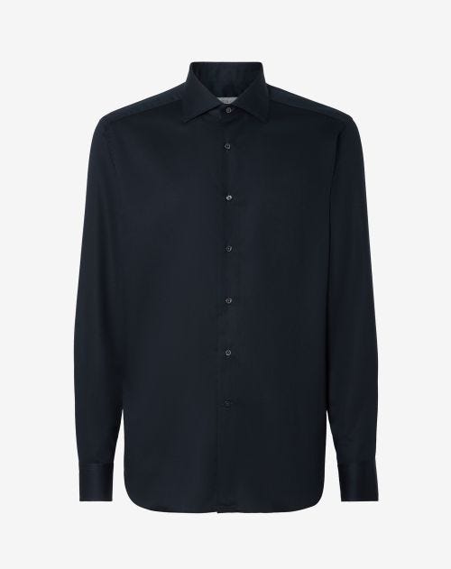 Black cotton wrinkle-free shirt