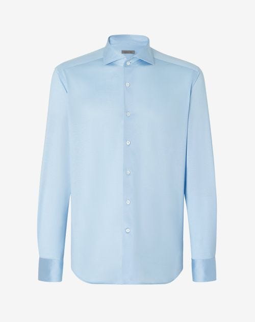 Light blue jersey cotton shirt